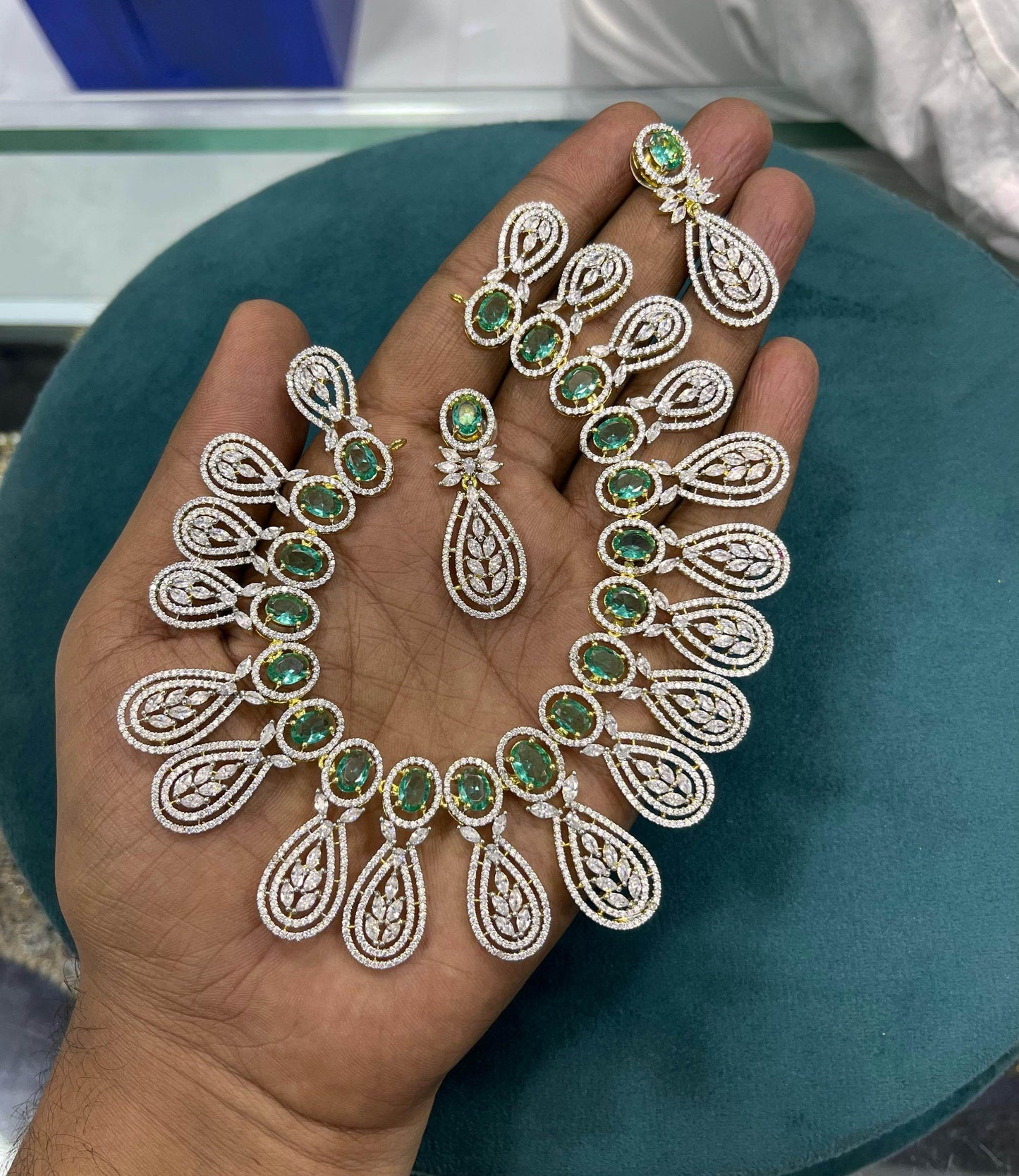 American Diamond Stones Necklace - Nakshatra Jewels