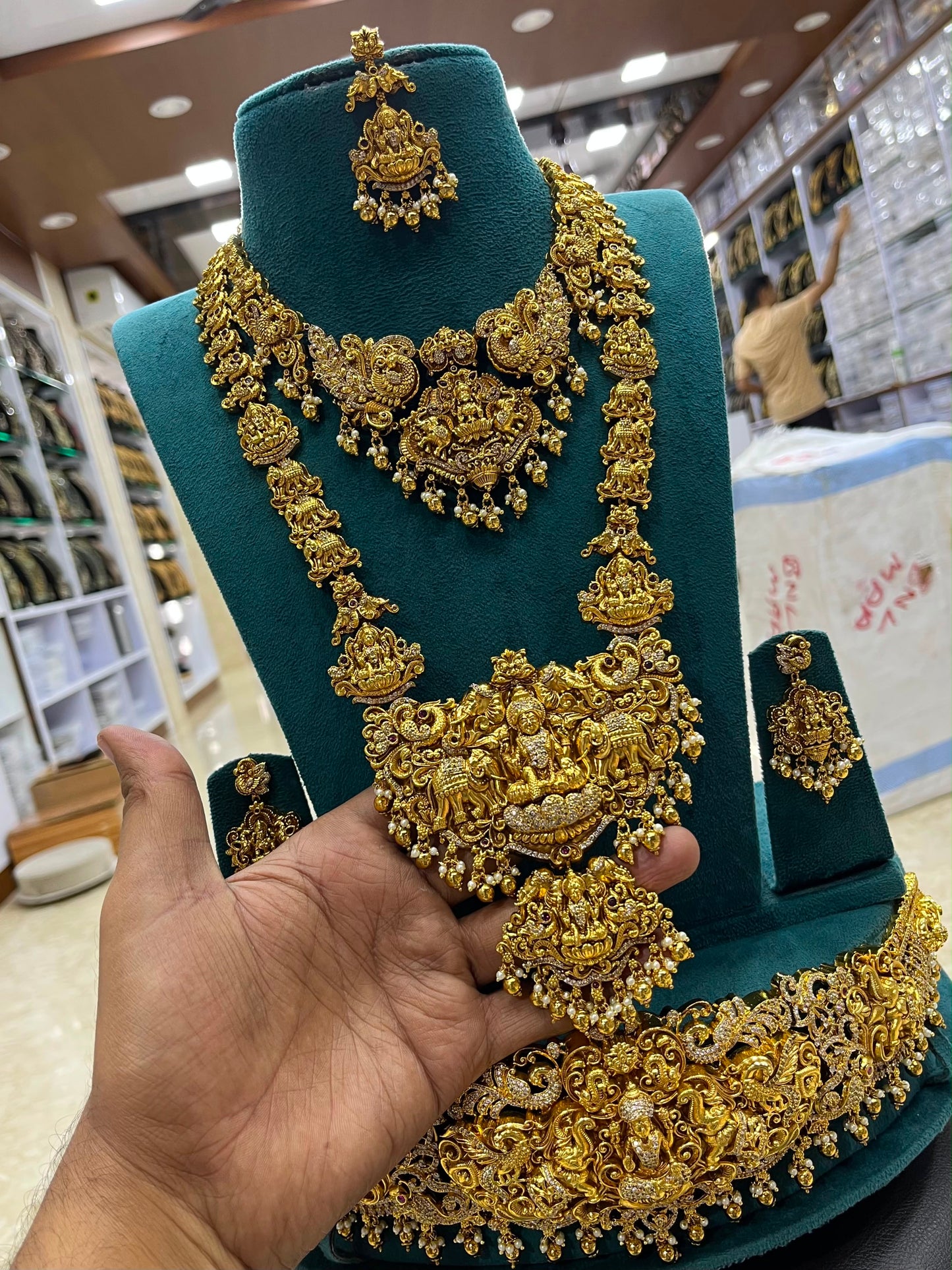 Nakshi Work with AD Stones Bridal Combo