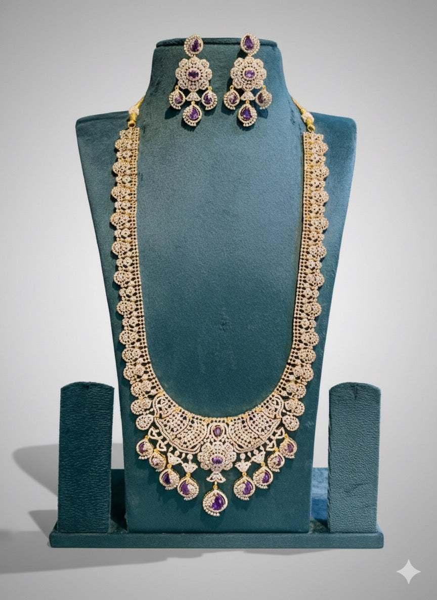 American Diamond Stones Bridal Haram