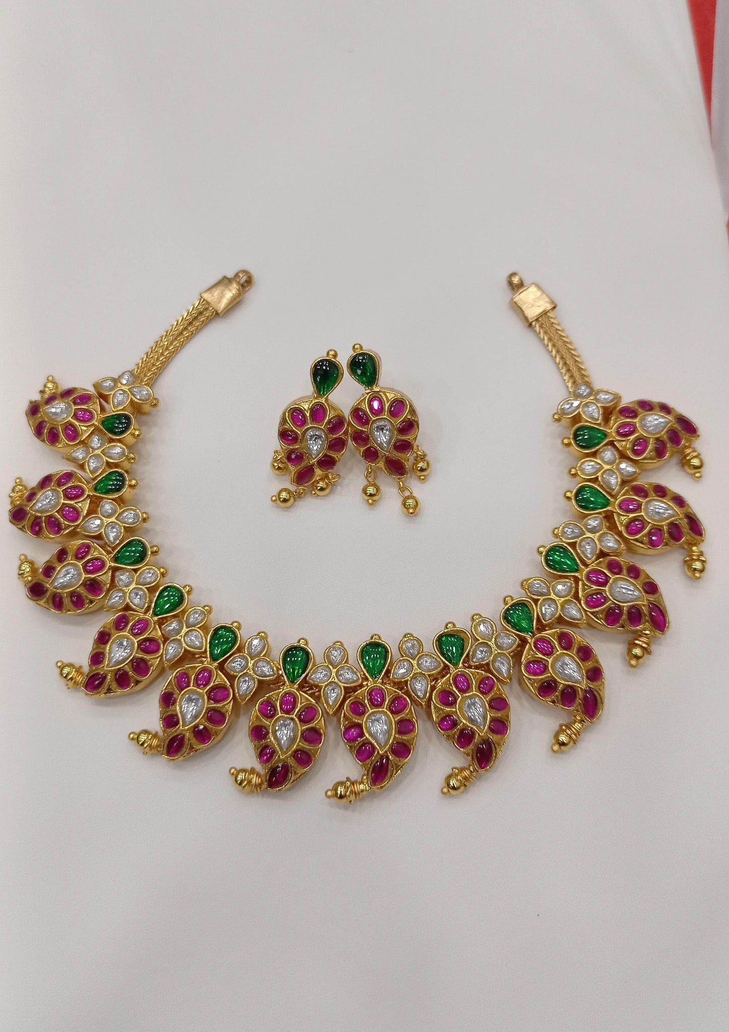 Jaadu Kundan Stones Bridal Necklace - Nakshatra Jewels
