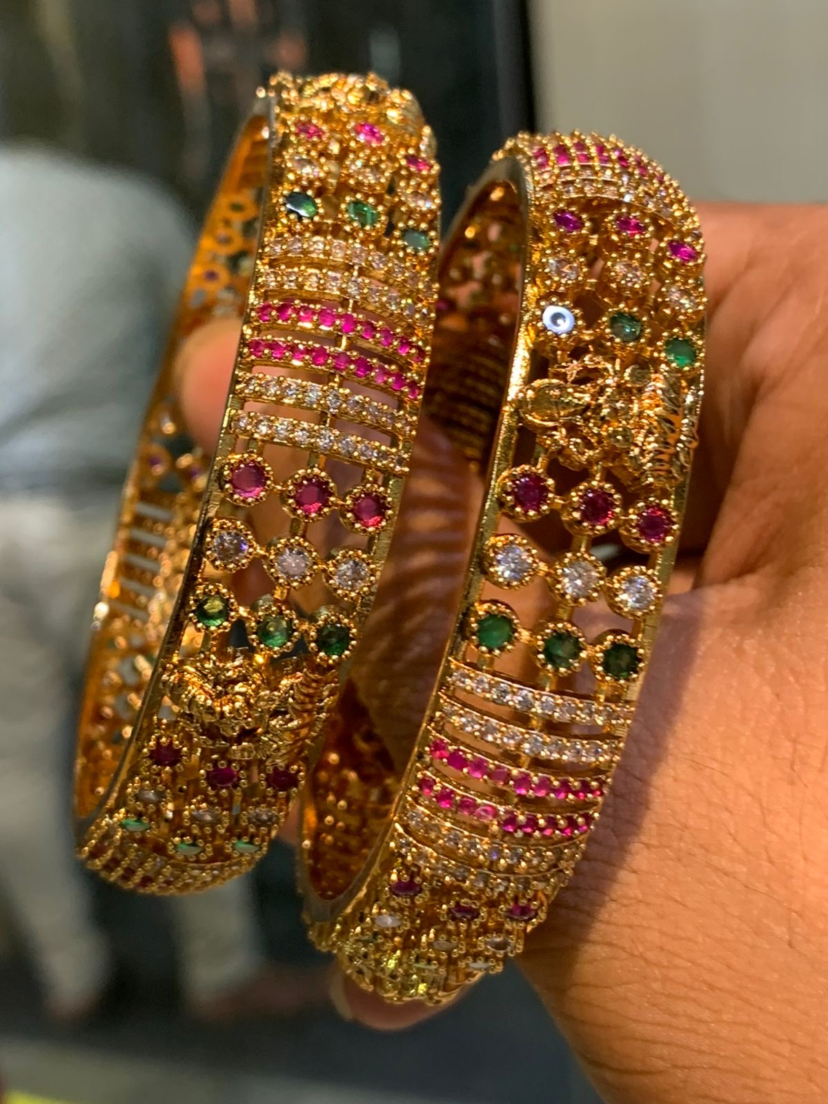 Premium Matt with AD Stones Bangles