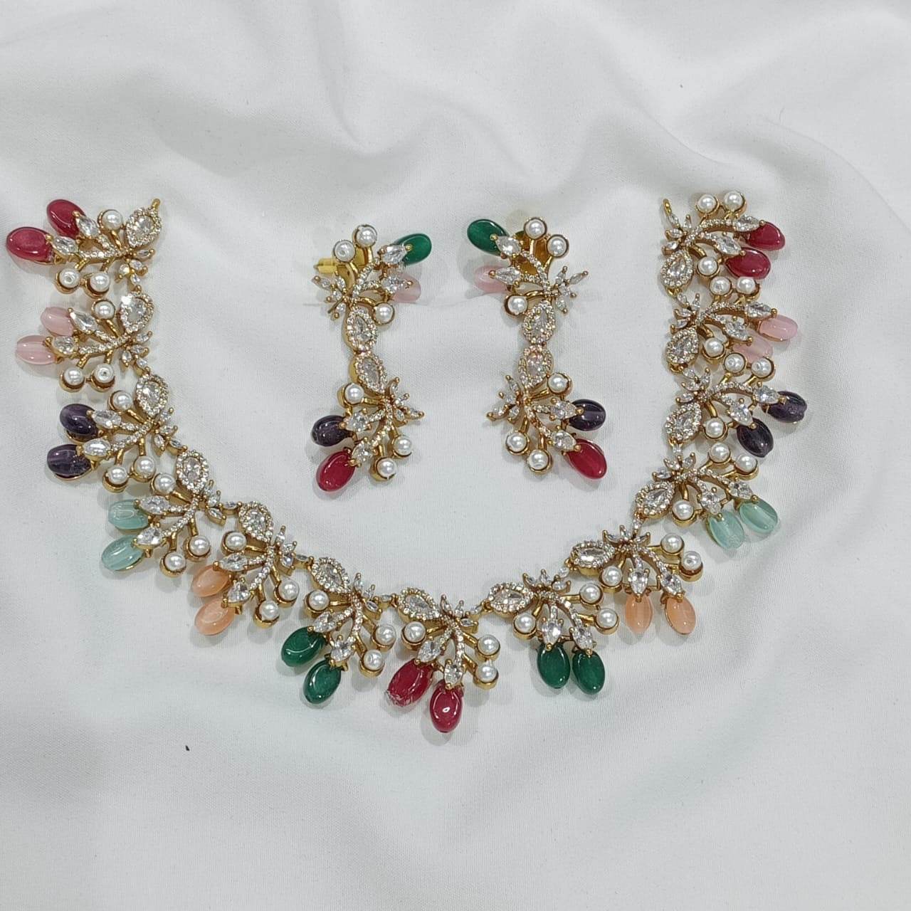 AD Stones Necklace - Nakshatra Jewels