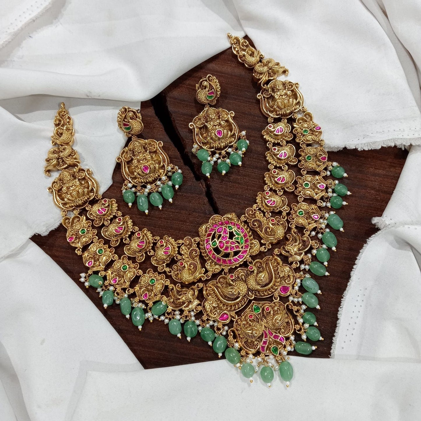 Nakshi Work with Kundan Stones Bridal Necklace