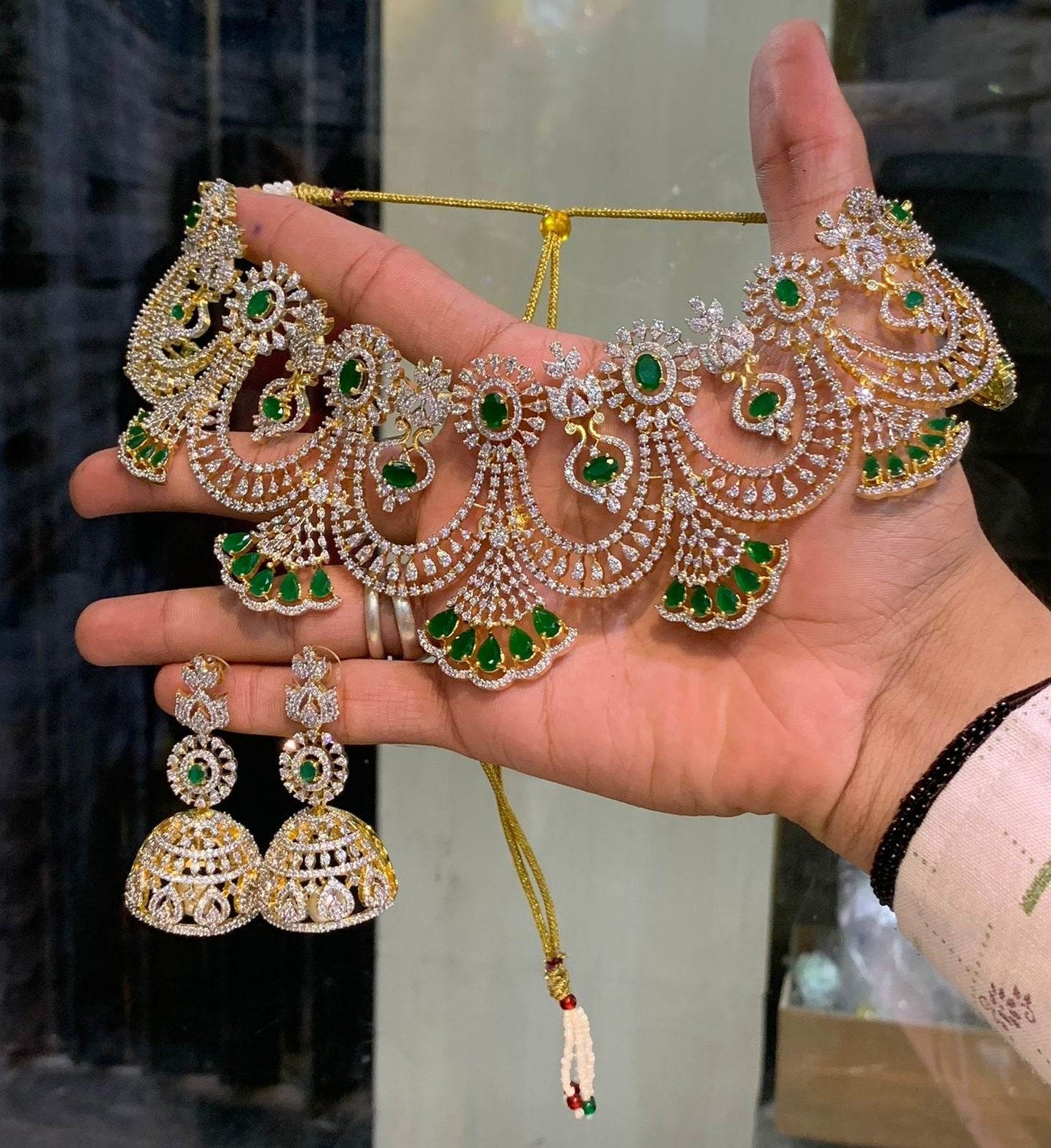 American Diamond Stones Bridal Choker - Nakshatra Jewels