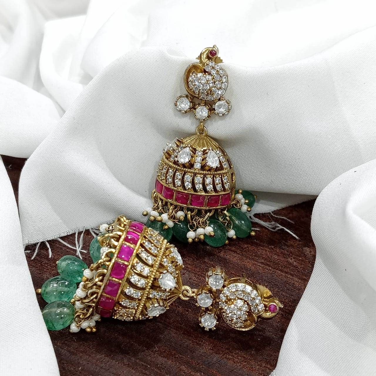 Premium AD & Moissanite Stone Earrings - Nakshatra Jewels