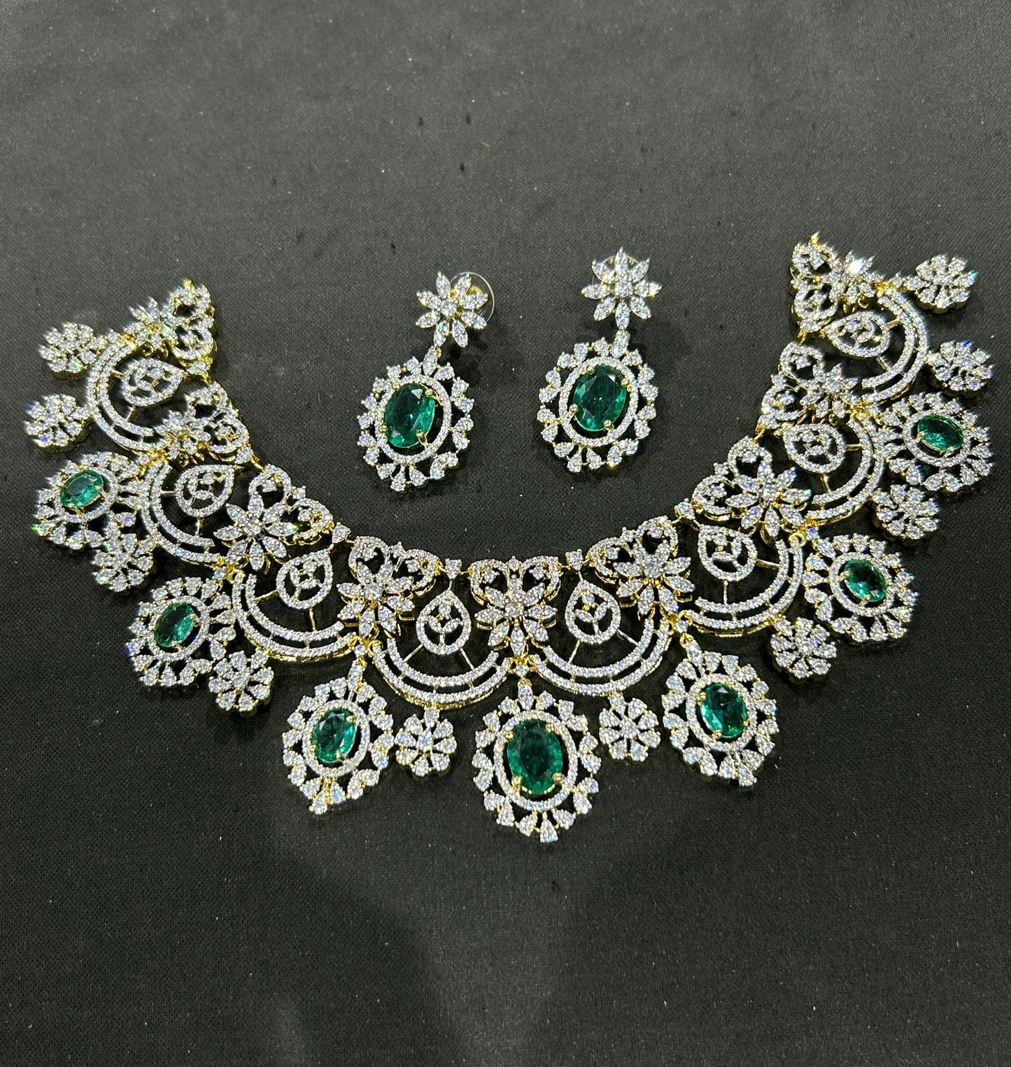 American Diamond Stones Bridal Neck Set
