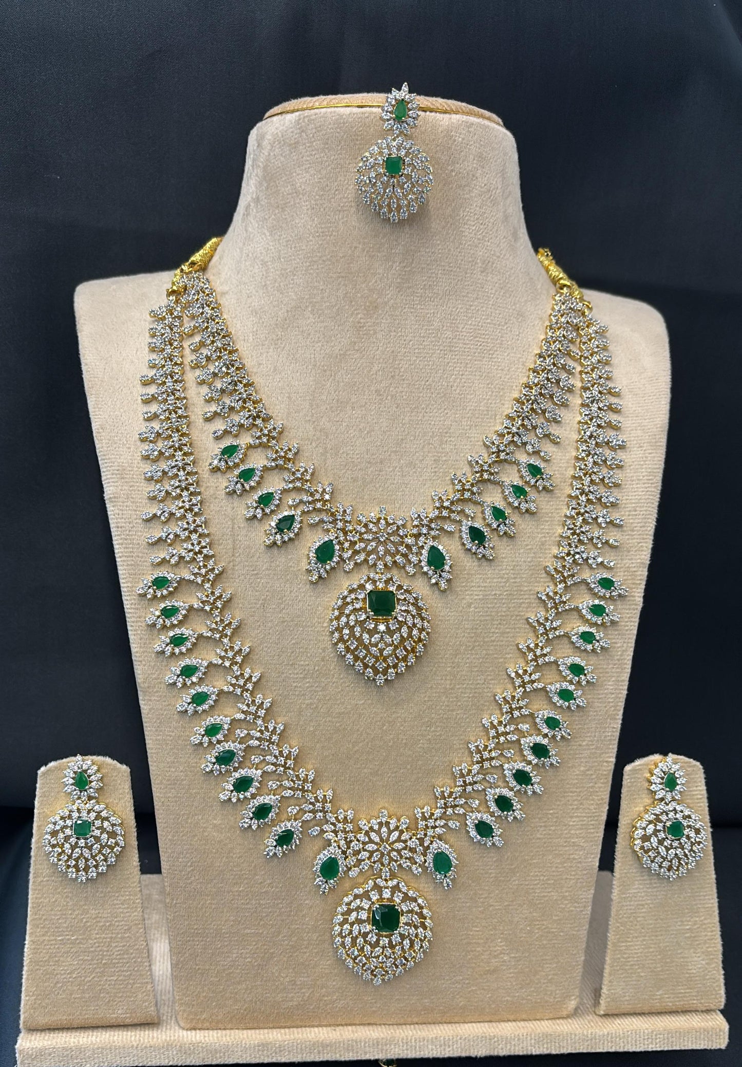 American Diamond Stones Bridal Combo Set