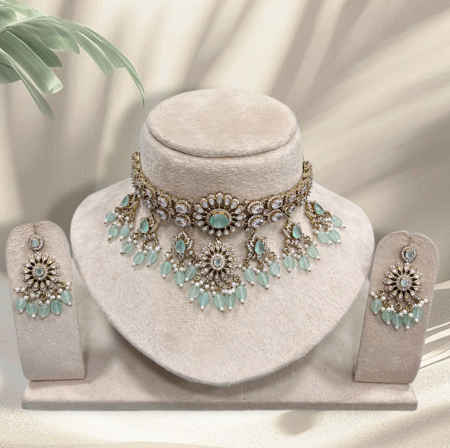 Victorian Polish with AD Stones Bridal Choker