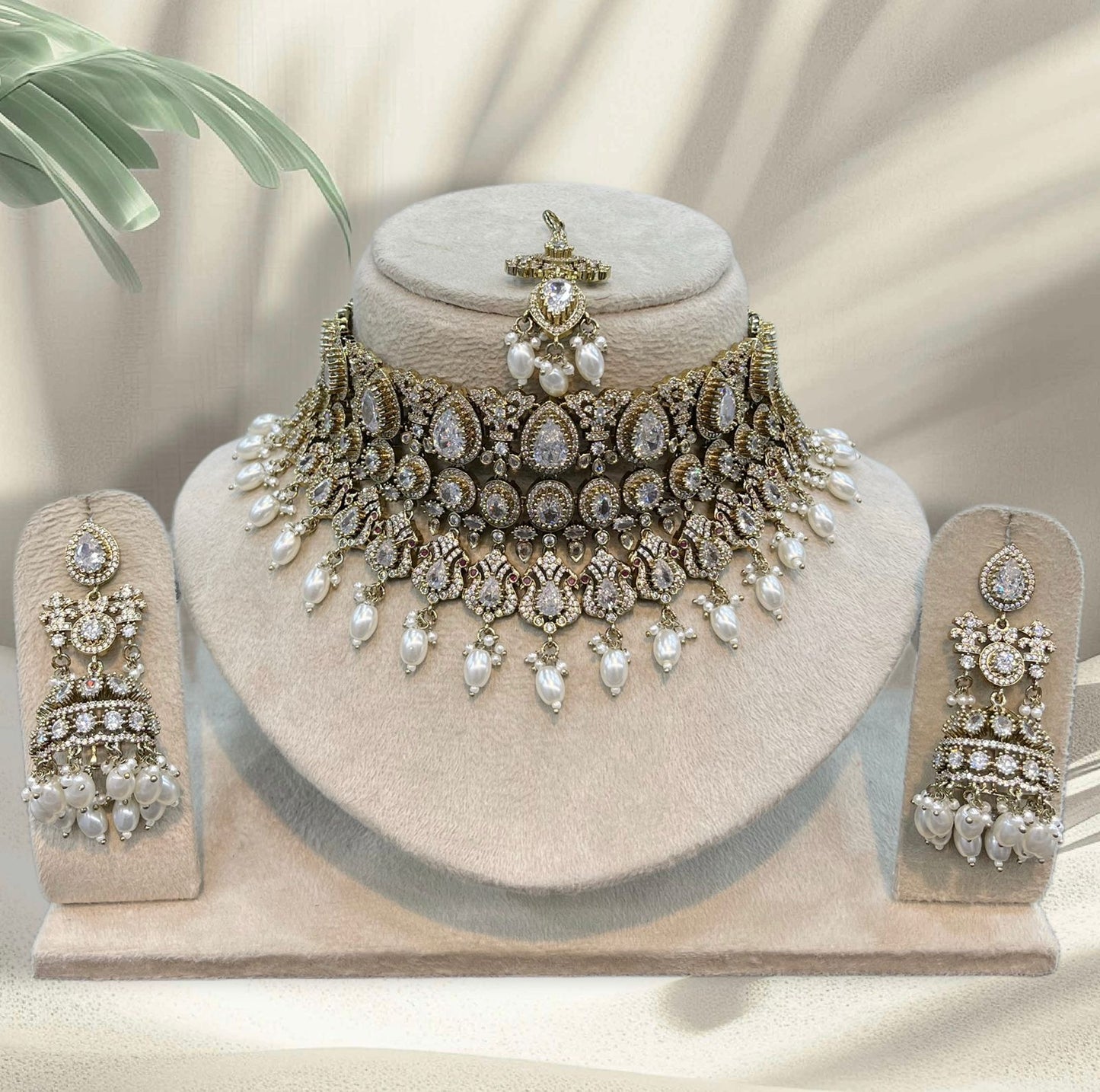 Victorian Polish with AD Stones Bridal Choker