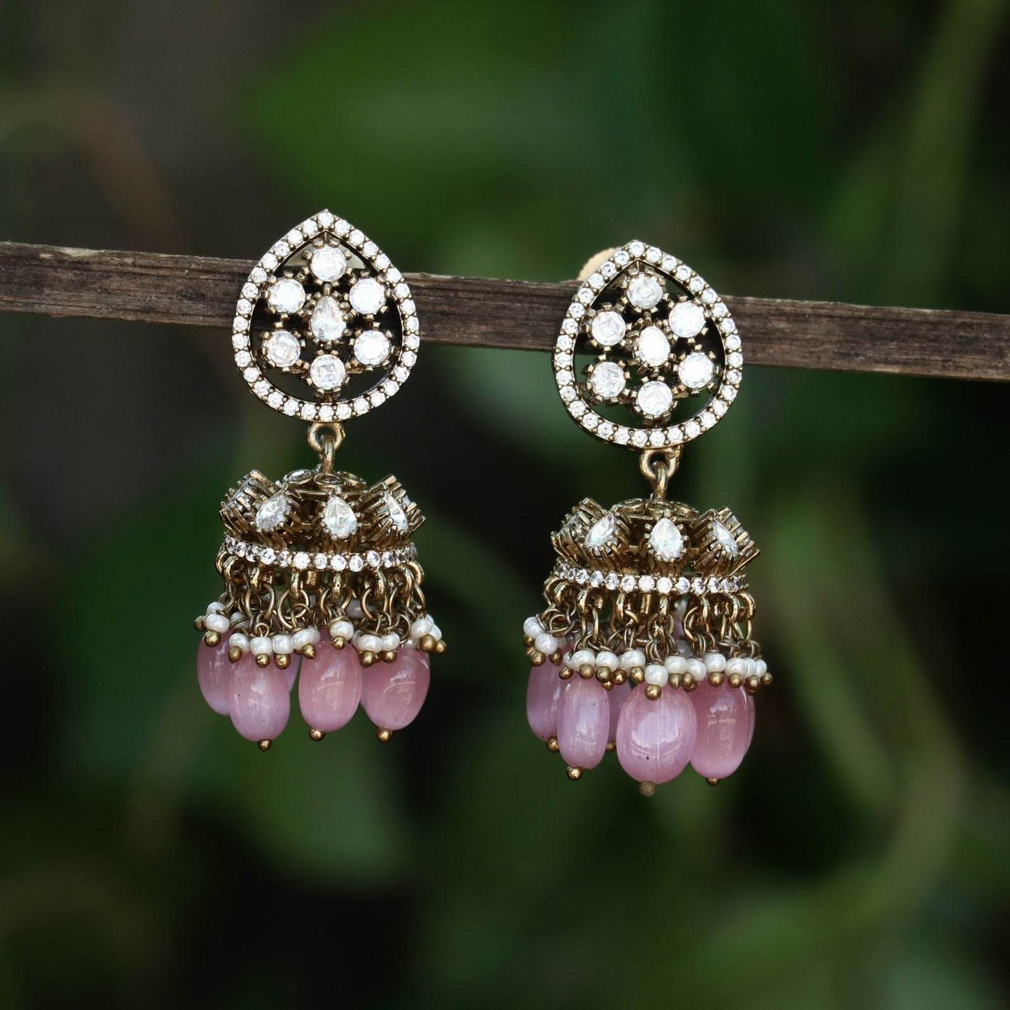 Mossianite Stones Earrings - Nakshatra Jewels