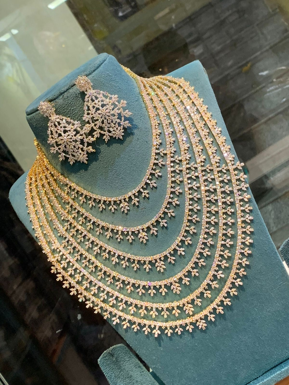 American Diamond Stones Bridal Layer Haram