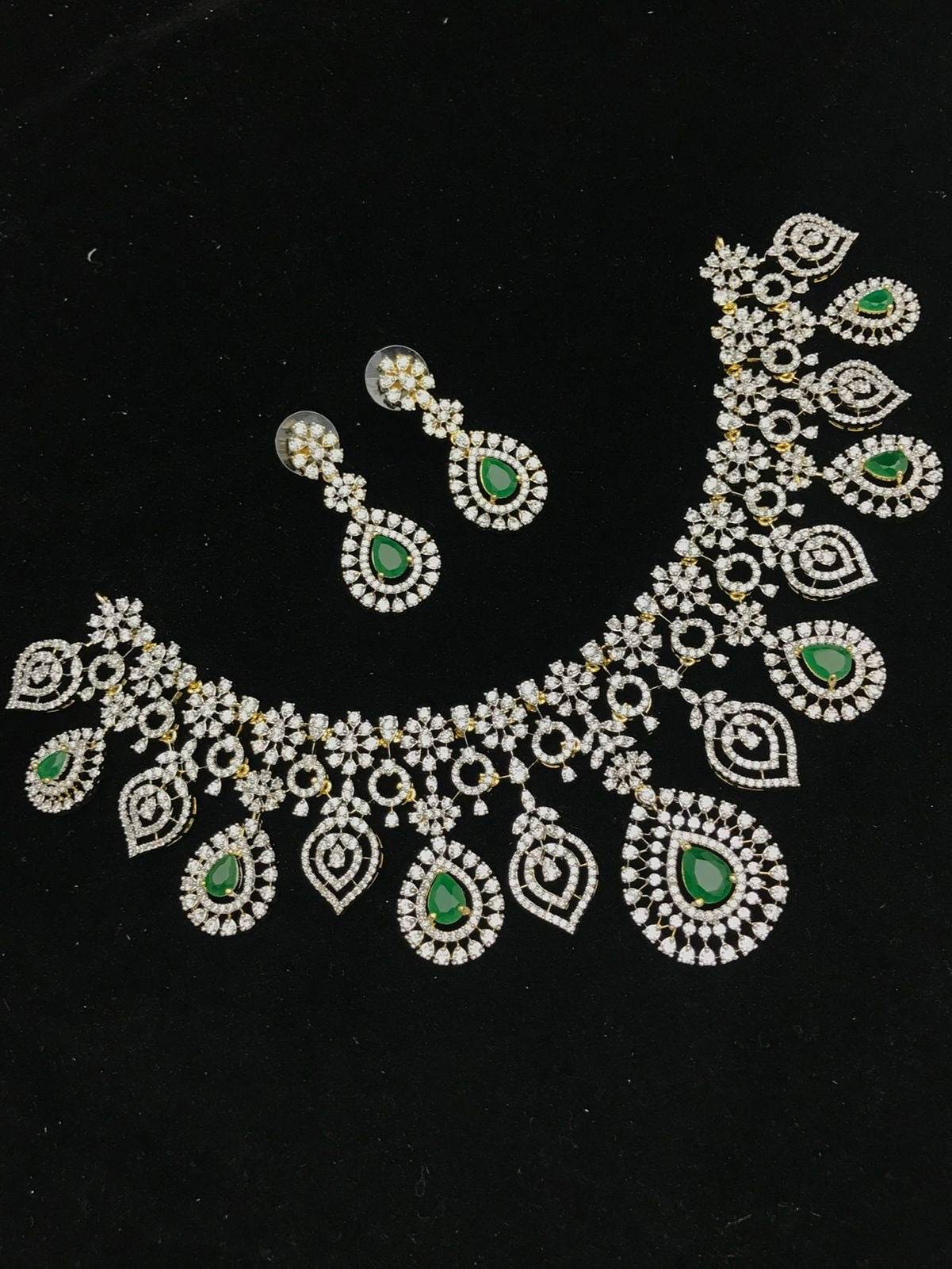 American Diamond Stone Necklace - Nakshatra Jewels