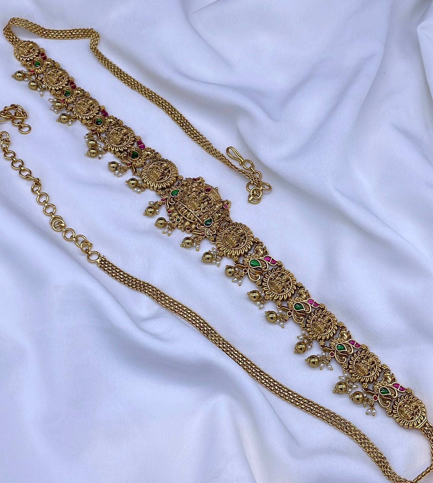 Nakshi Work with Kundan Stones Hip Chain