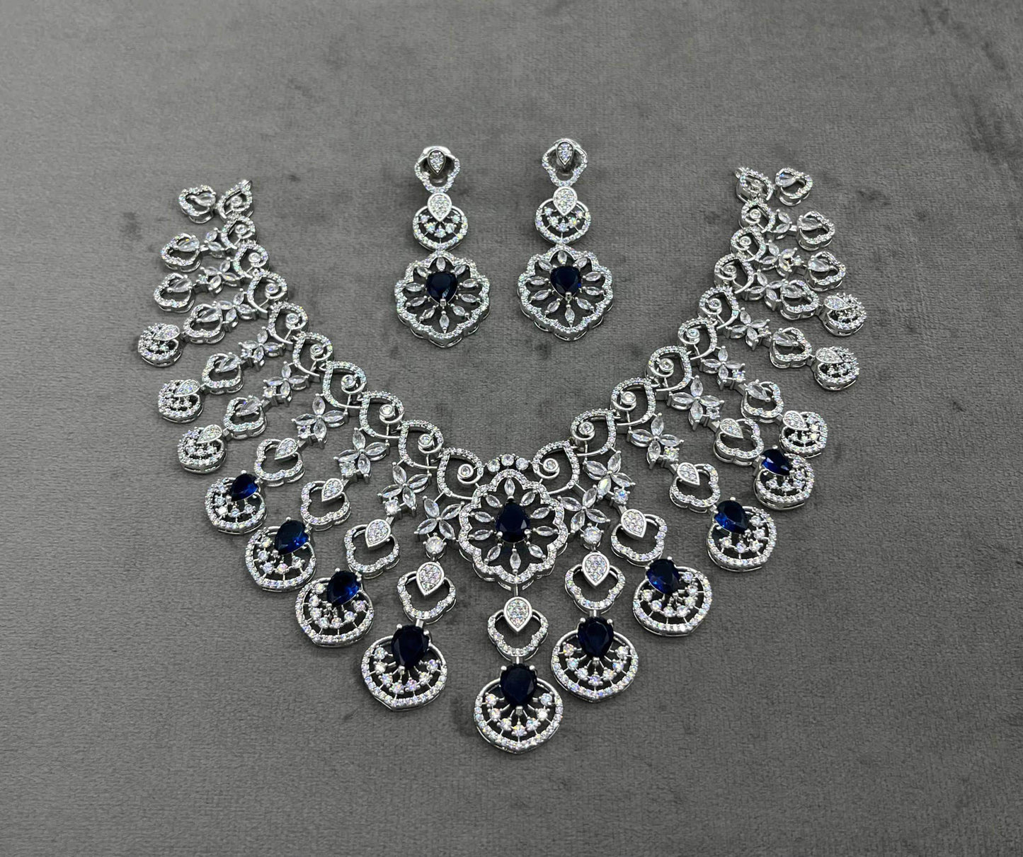 Moissanite & AD Stones Bridal Choker - Nakshatra Jewels