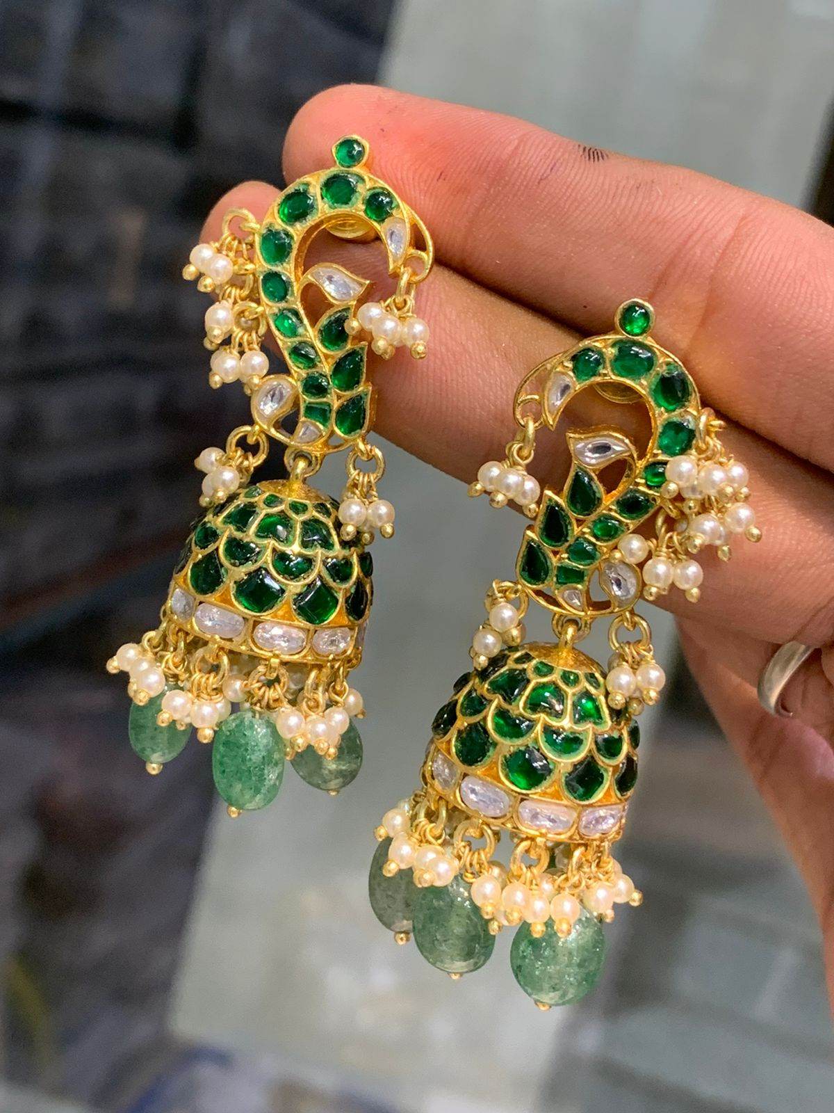 Jaadu Kundan Stones Bridal Earrings - Nakshatra Jewels