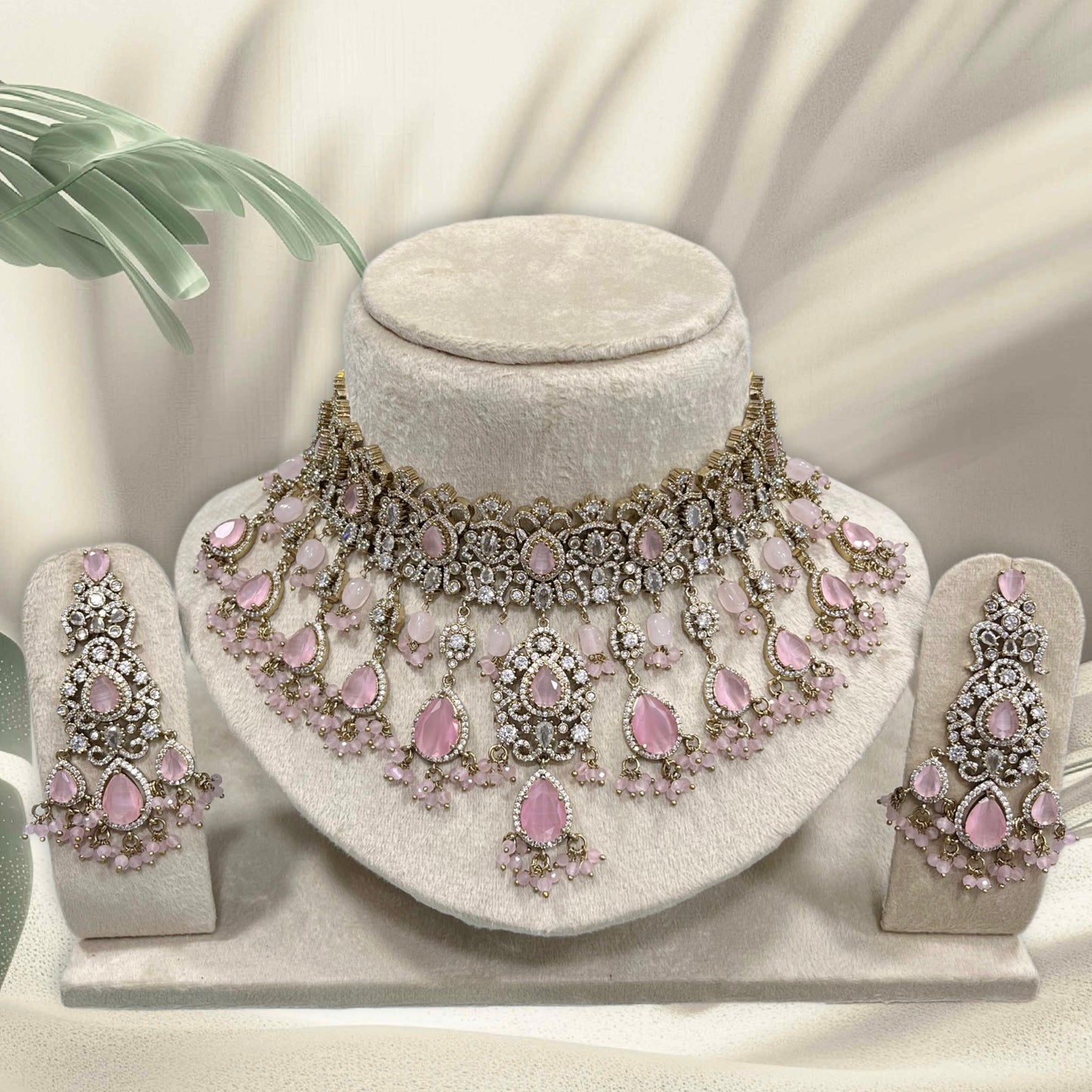 Victorian Polish with AD Stones Bridal Choker