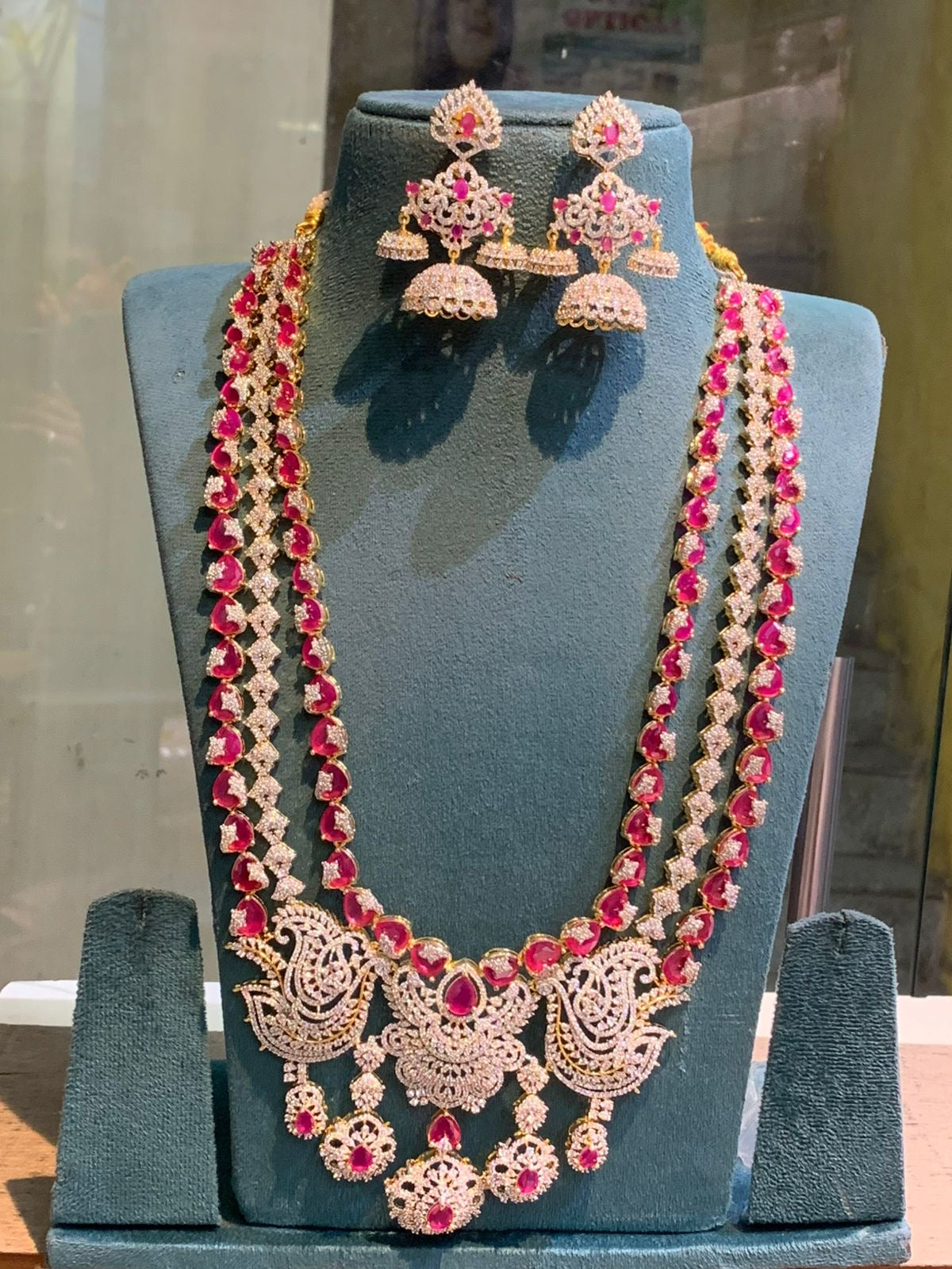 American Diamond Stones Bridal Layer Haram