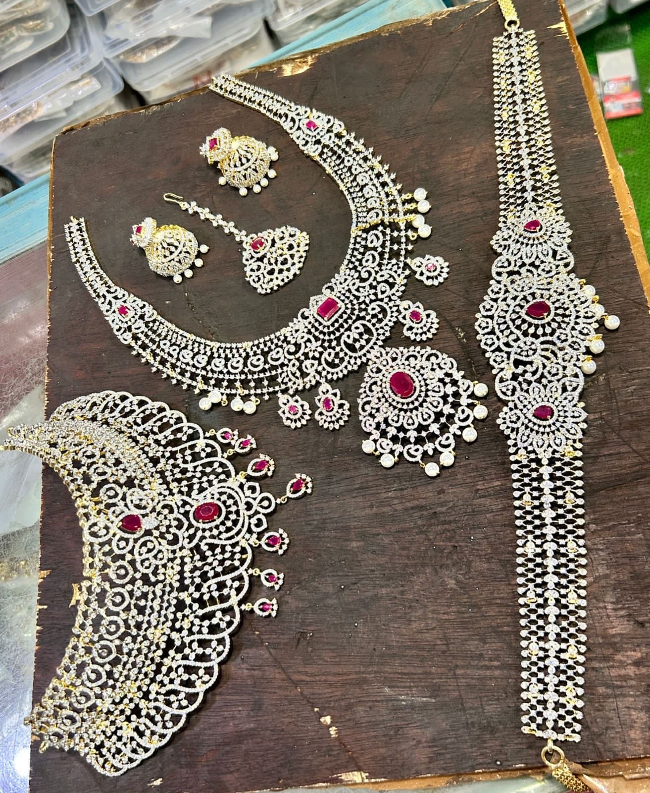 American Diamond Stones Bridal Combo