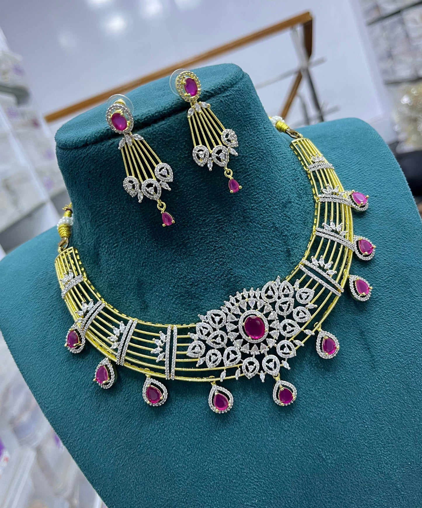 AD Stones Choker - Nakshatra Jewels