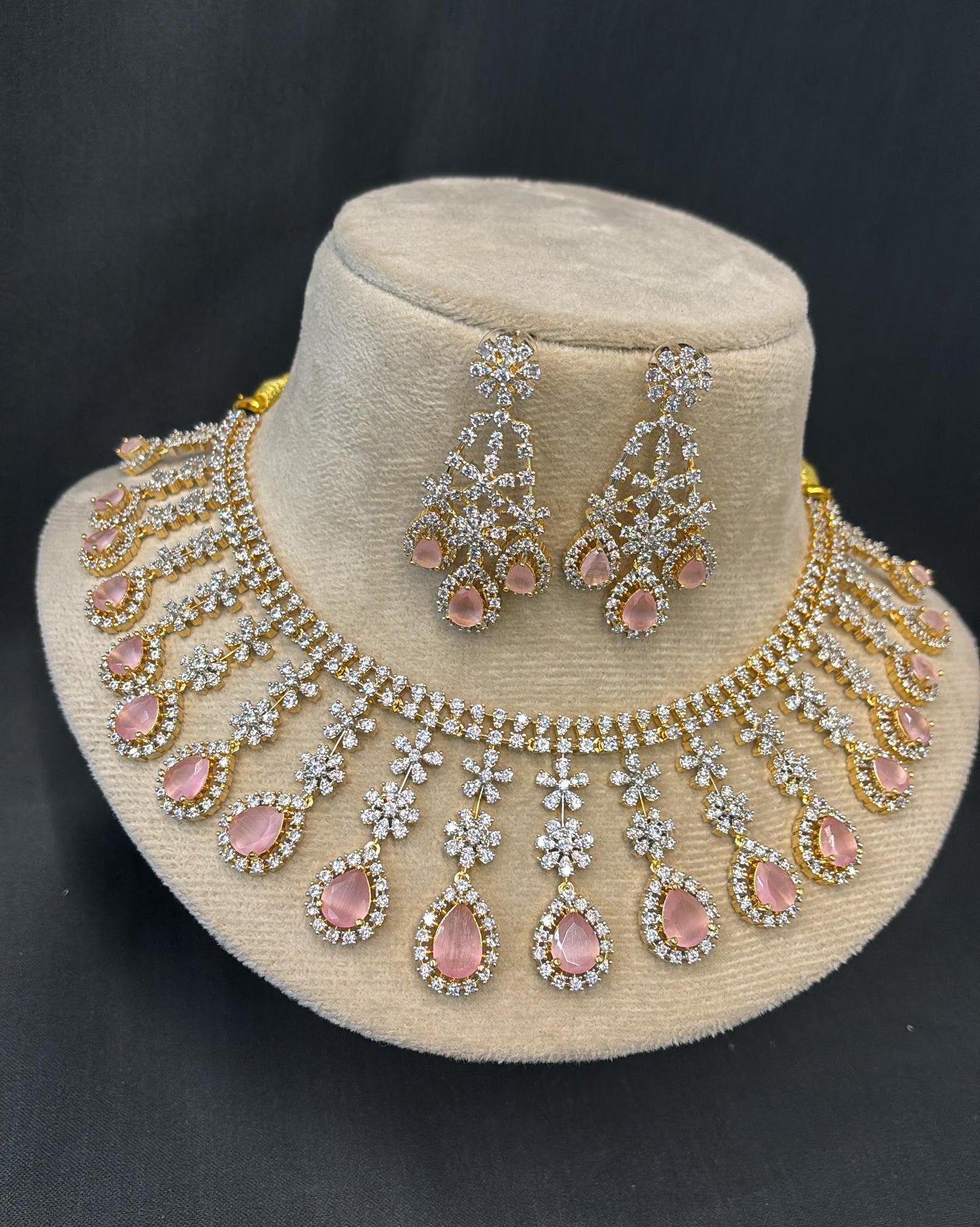 American Diamond Stones Bridal Neck set