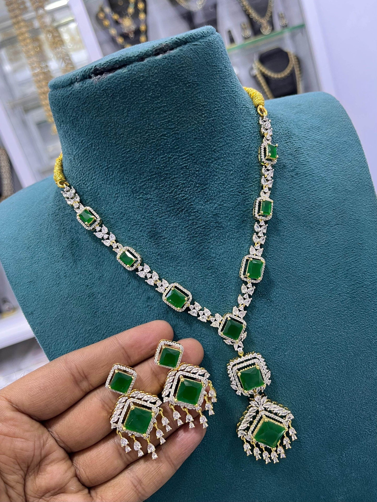 AD Stones Necklace - Nakshatra Jewels