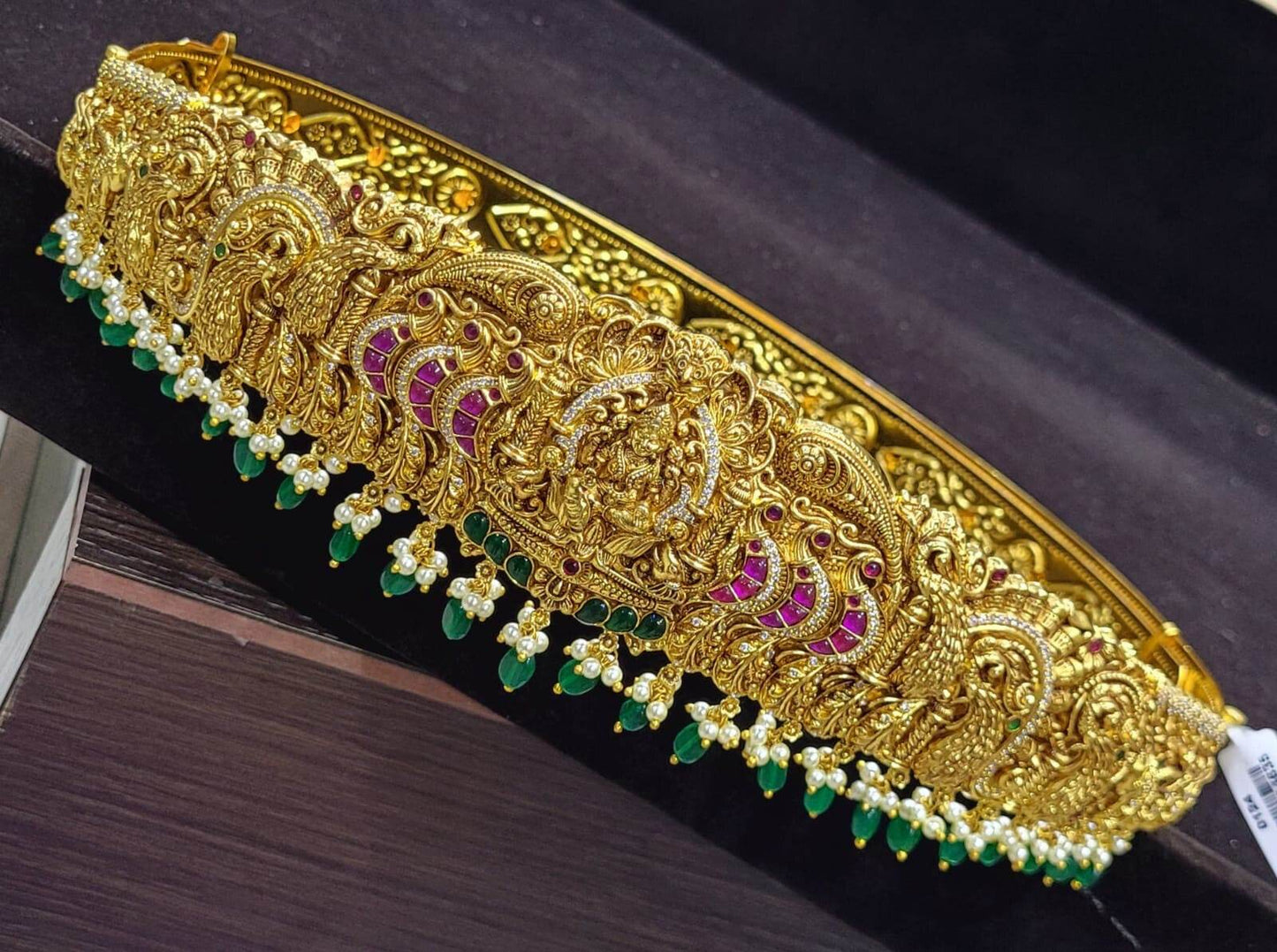 Nakshi Work with AD & Kundan Stones Bridal Hip Belt (Gold Replica) - Nakshatra Jewels