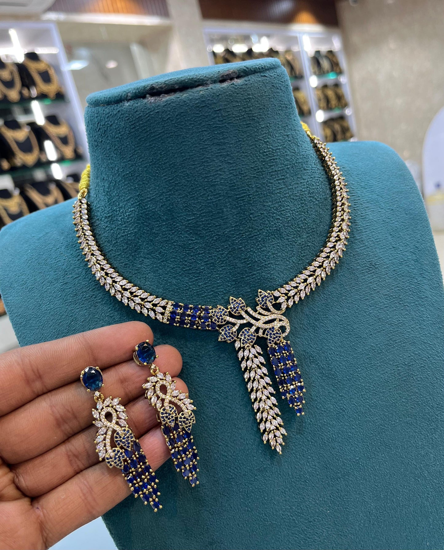 Victorian Polish AD Stones Necklace