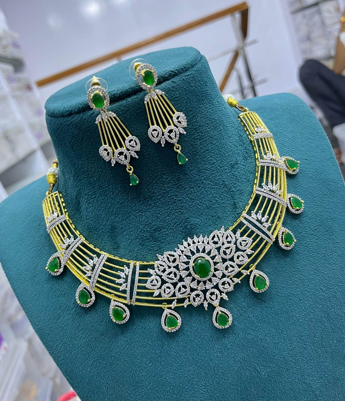 AD Stones Choker - Nakshatra Jewels