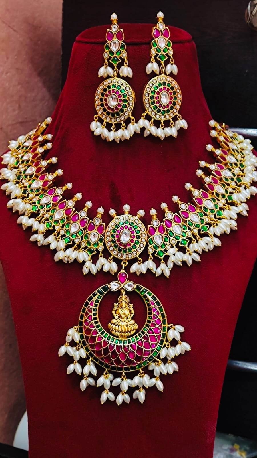 Jaadu Kundan Stones Bridal Necklace - Nakshatra Jewels