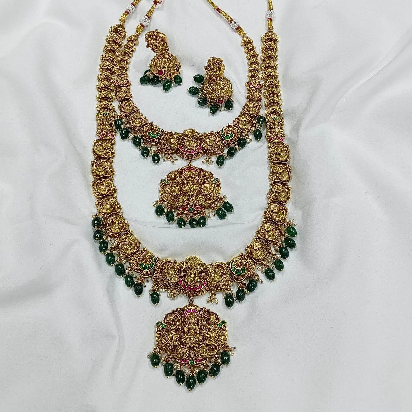 Nakshi Work with Kundan stones combo set - Nakshatra Jewels
