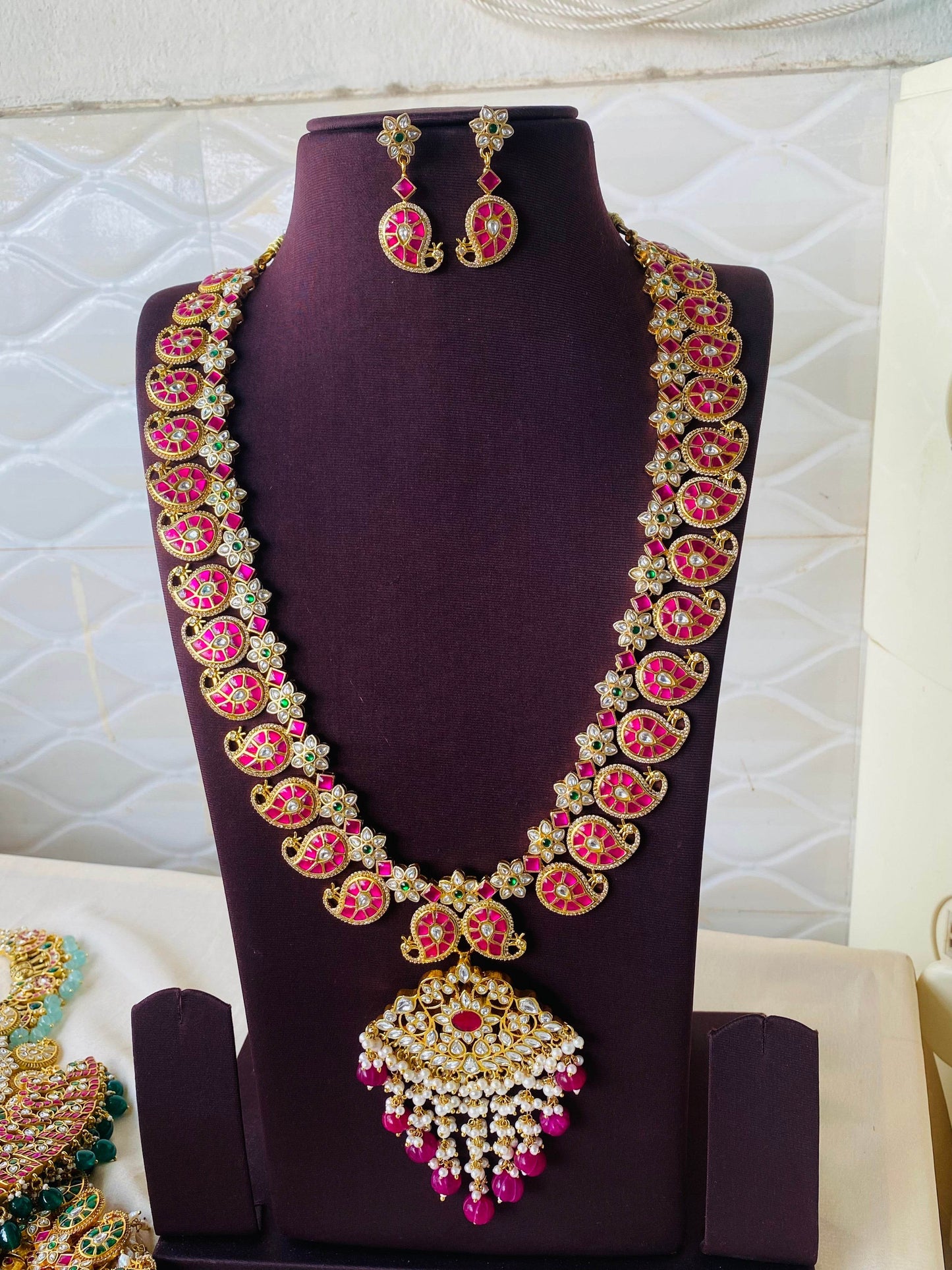 Jadau Kundan Stones Mango Haram (New Design) - Nakshatra Jewels