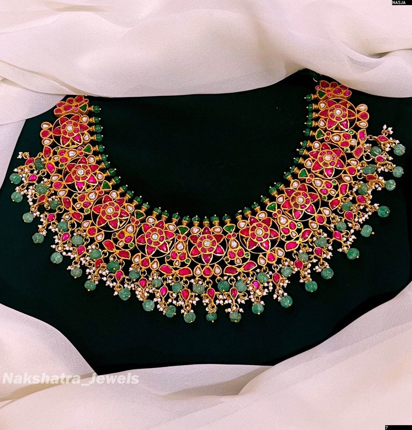Jaadu Kundan Stones Bridal Necklace - Nakshatra Jewels