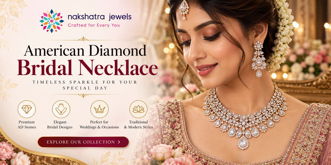 American Diamond Bridal Necklace - Add Sparkle to Your Special Day