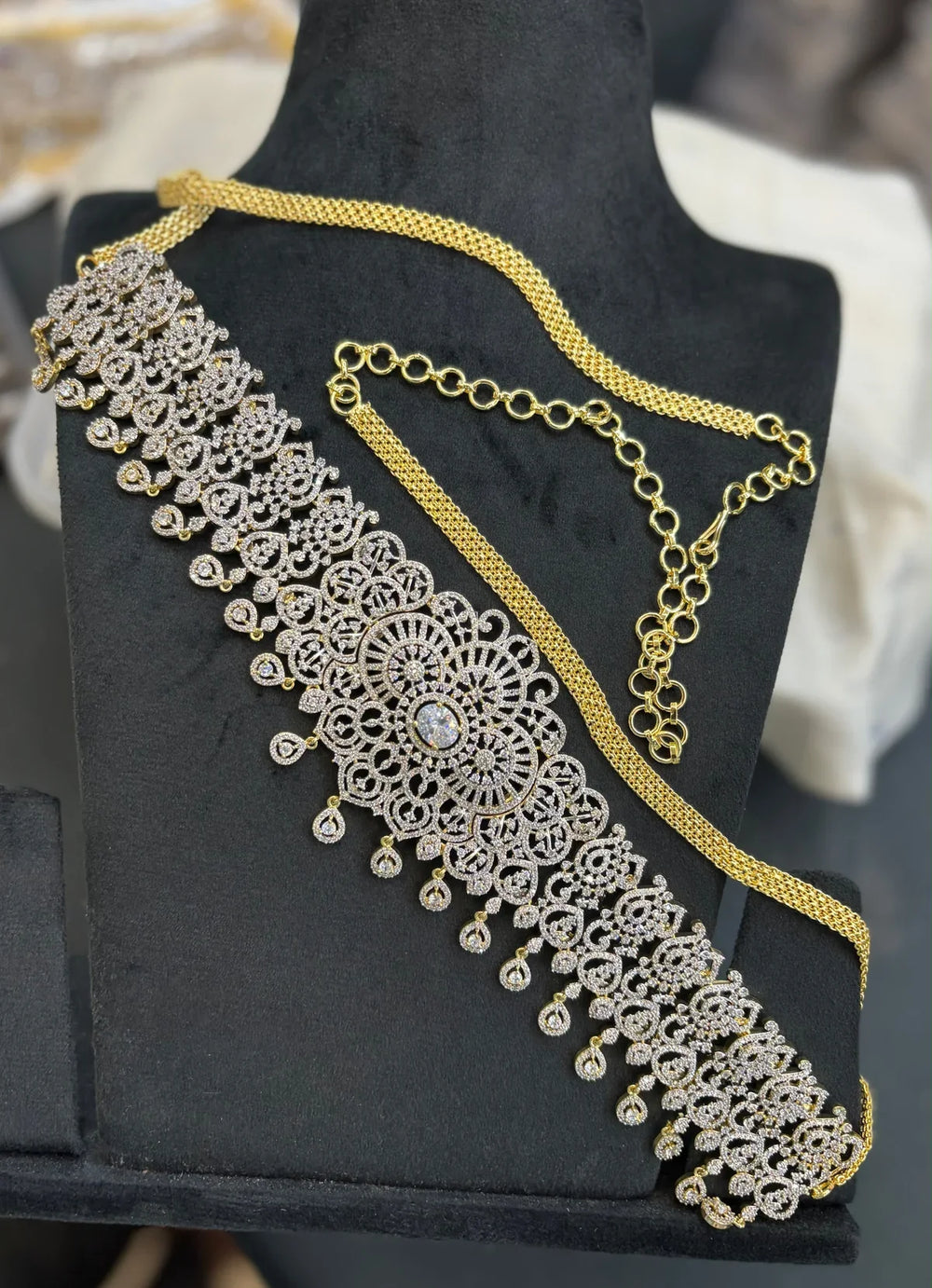 American Diamond Bridal Hip Chains – Elegant Jewellery for Brides