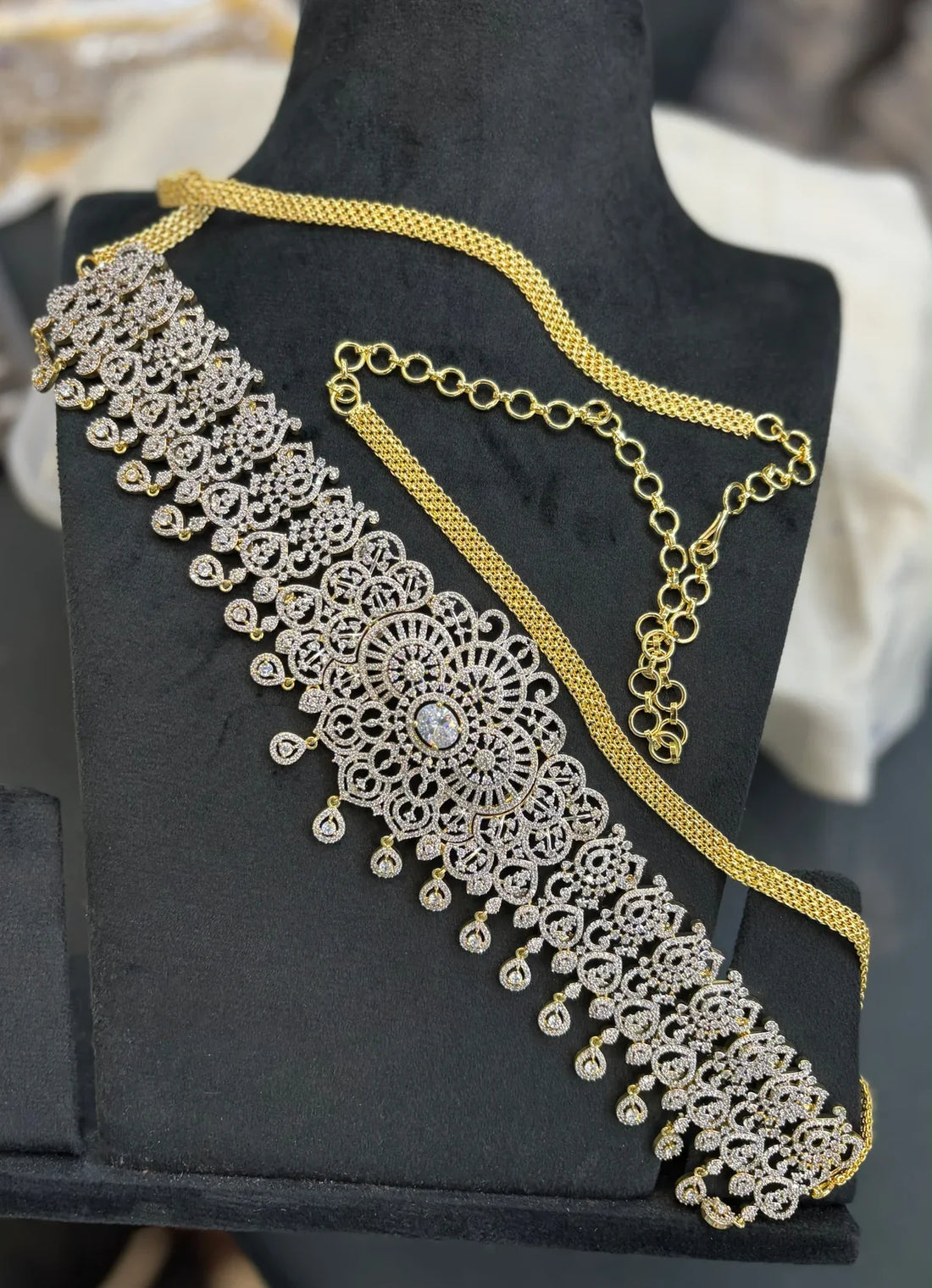 American Diamond Bridal Hip Chains – Elegant Jewellery for Brides