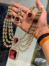 Victorian Polish with AD Stones Necklace - Nakshatra Jewels