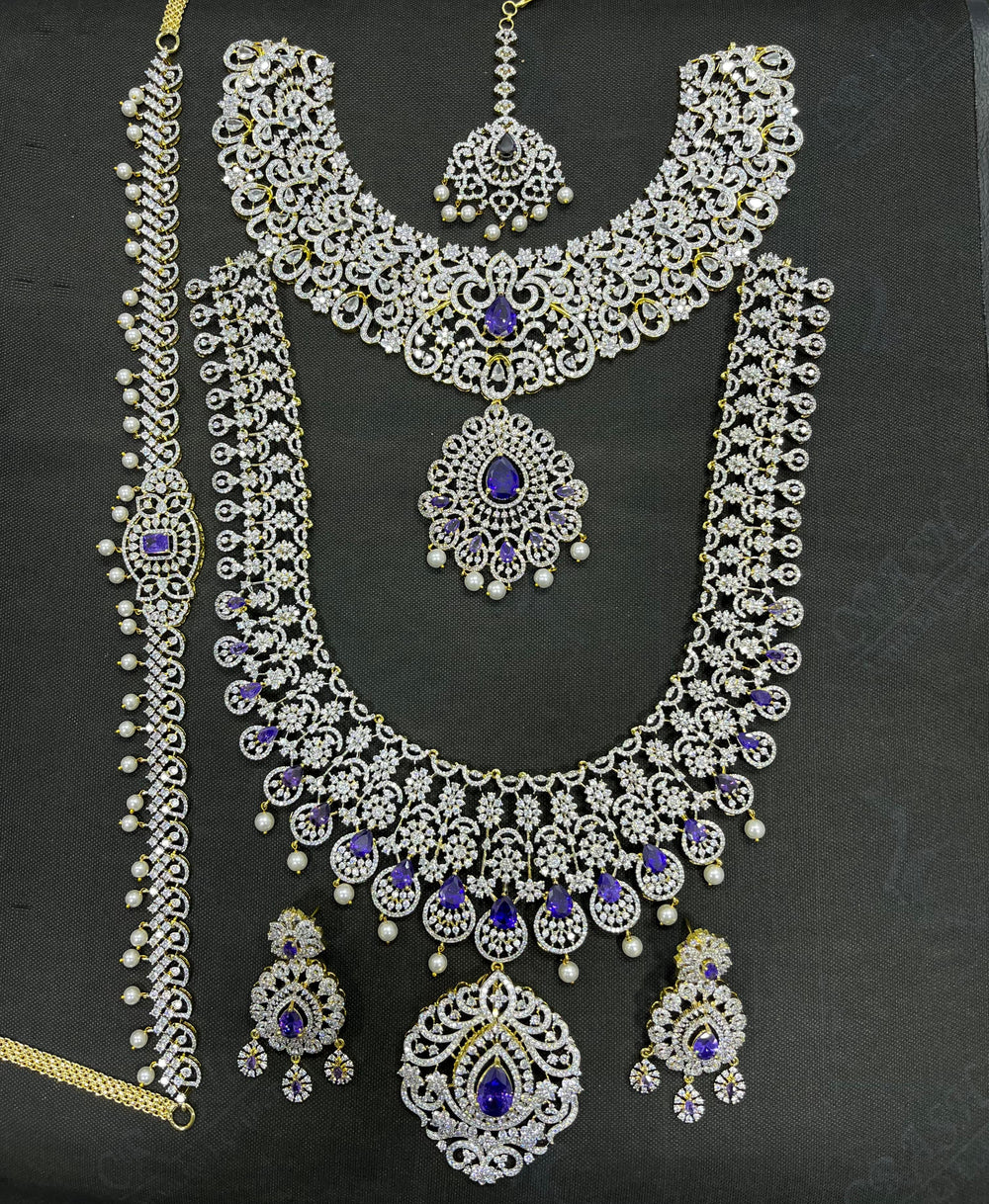 American Diamond Stones Bridal Combo Set