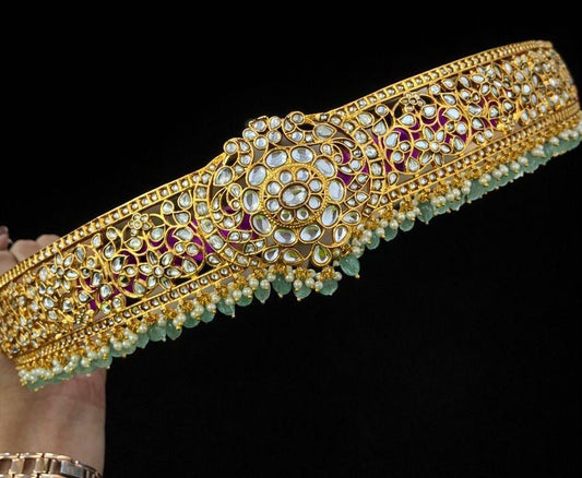 Nagasi Work with Kundan Stones Bridal Hip Belt