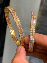 Premium Matt with AD Stones Bangles - Nakshatra Jewels