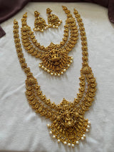 Nakshi Work with Kempu Stones Bridal Combo