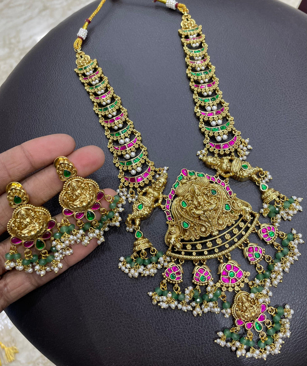 Nakshi Work with Kundan Stones Bridal Haram
