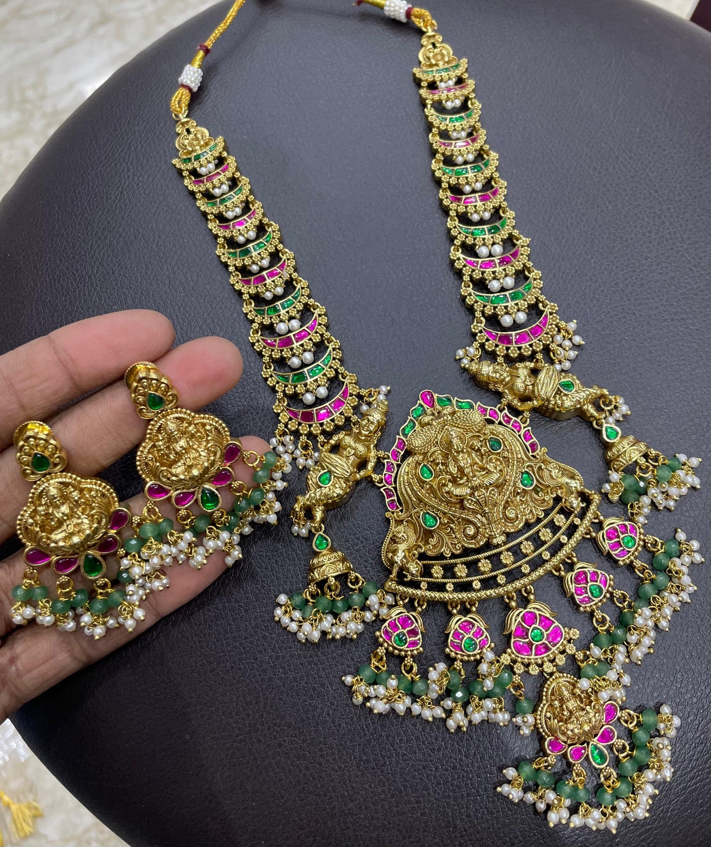 Nakshi Work with Kundan Stones Bridal Haram