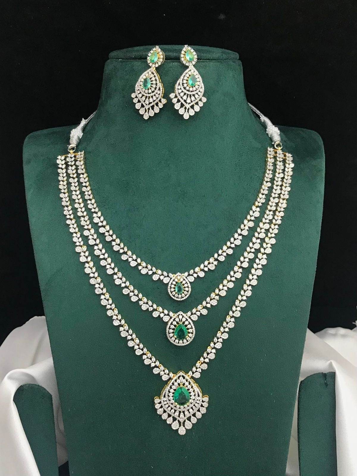 American Diamond Stones Bridal Layer Haram