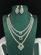 American Diamond Stones Bridal Layer Haram - Nakshatra Jewels