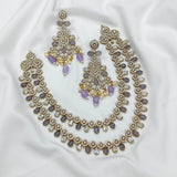 Victorian Polish with AD Stones Necklace - Nakshatra Jewels