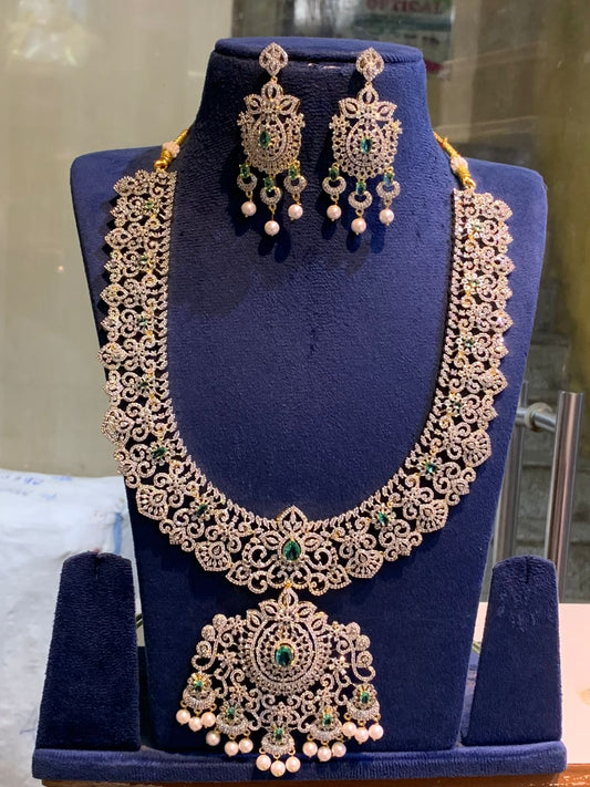 American Diamond Stones Bridal Haram