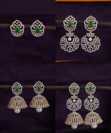 AD Stones Bridal Earrings (4in1) - Nakshatra Jewels