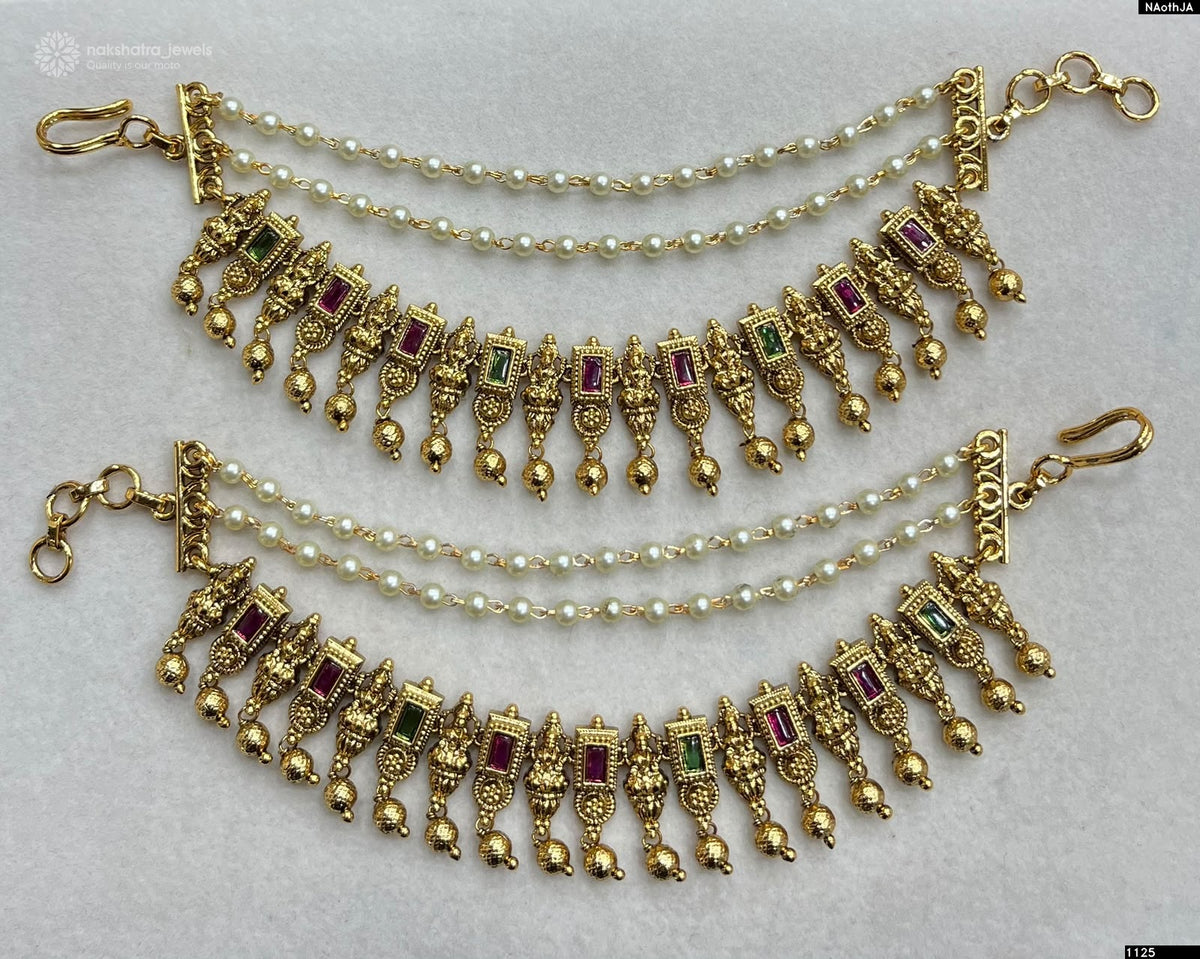 Premium Matt with Kempu Stone Ear Chains