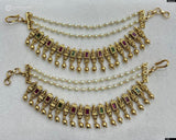 Premium Matt with Kempu Stone Ear Chains