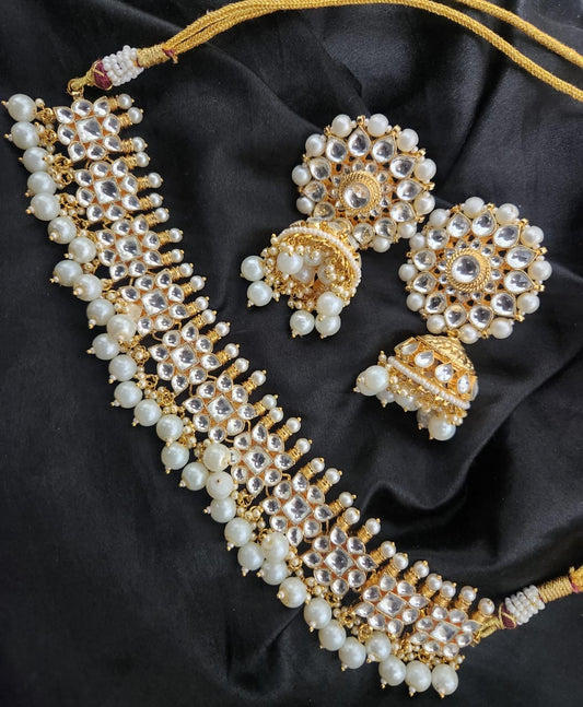 Pachi Kundan Stones Bridal Choker